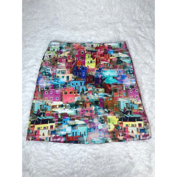 Etcetera Mini Skirt Colorful Cityscape Print Women´s...
